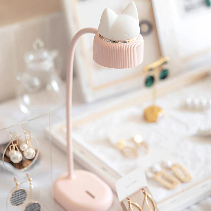 Frendorf | KittyGlow LED Tischlampe | Katzenohr-Design | Augenschonend | Klemmlampe & Normal | Modern & Kreativ