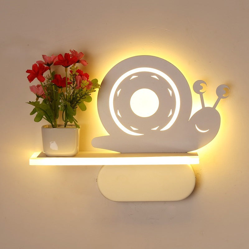Frendorf | Acryl Wandschijnwerper mit Regal Wohnzimmer Restaurant Modern Stilvolle Wandleuchte in Weiß