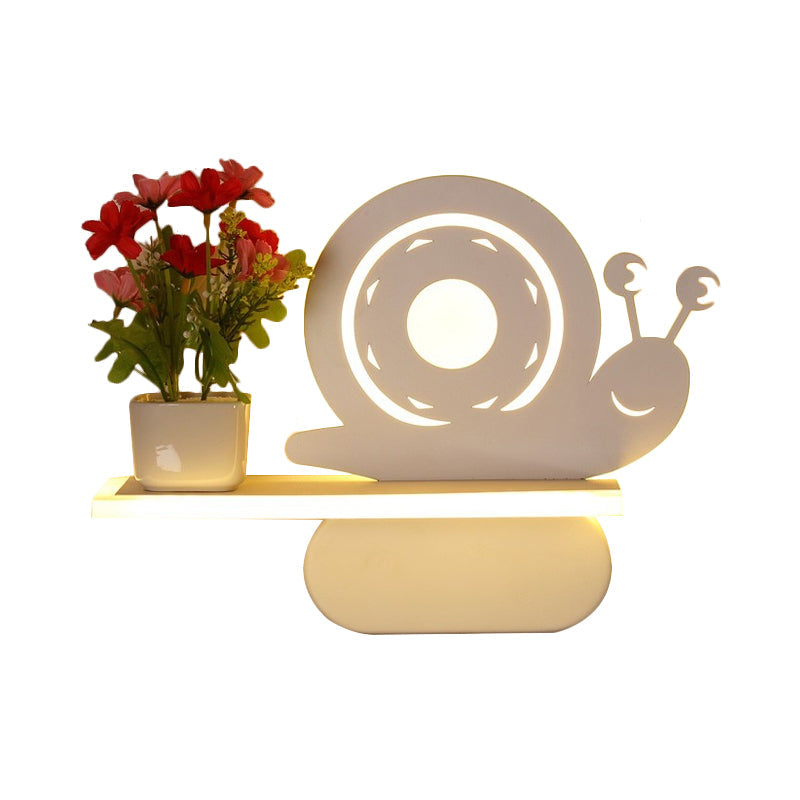 Frendorf | Acryl Wandschijnwerper mit Regal Wohnzimmer Restaurant Modern Stilvolle Wandleuchte in Weiß