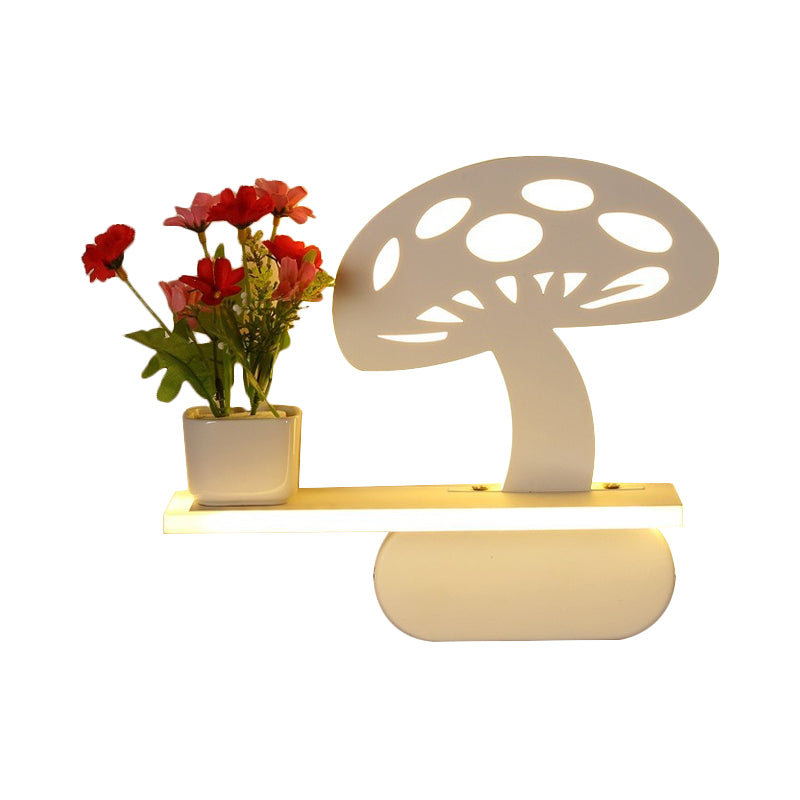 Frendorf | Acryl Wandschijnwerper mit Regal Wohnzimmer Restaurant Modern Stilvolle Wandleuchte in Weiß