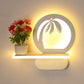 Frendorf | Studiekamer Big O Wandlamp met Plank Acryl Romantisch Witte Afwerking Sconcelicht