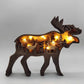 Frendorf | CraftBliss DIY Holz-Deko | Elch & Bär | LED-Handwerk | Weihnachtsgeschenk & Deko für Zuhause