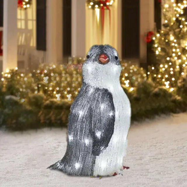 Festliche Pinguin-Lichtanzeige