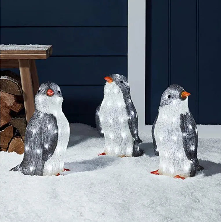 Festliche Pinguin-Lichtanzeige