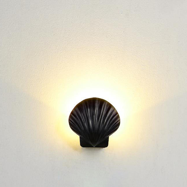 Frendorf | ShellBright LED Wandleuchte | Kreatives Muscheldesign | Aluminium | Wasserdicht | Außenbeleuchtung