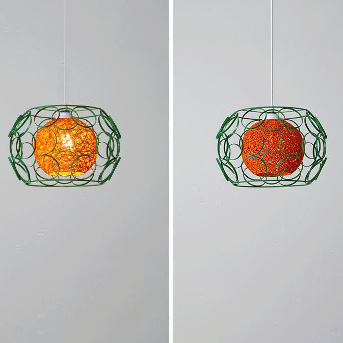 Frendorf | HempGlow Kreative Pendelleuchte aus Hanfgeflecht | Modernes Design | Einzigartiger Lichtakzent | Hängeleuchte für Zuhause
