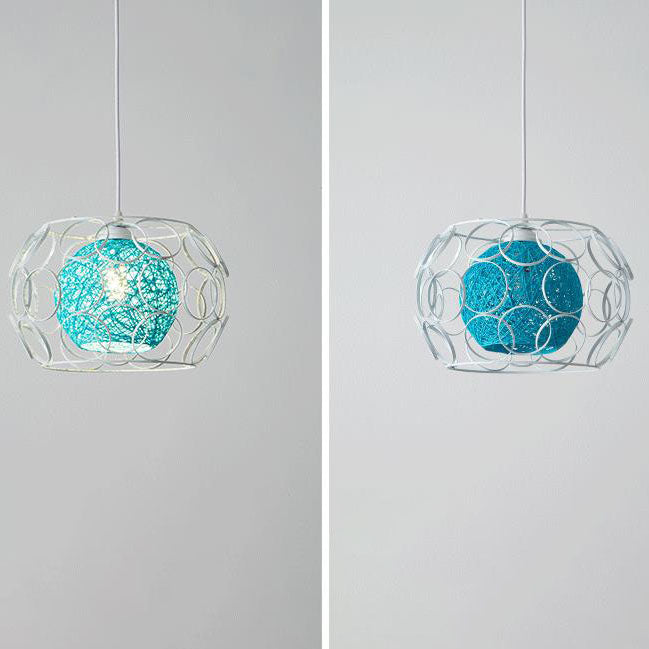 Frendorf | HempGlow Kreative Pendelleuchte aus Hanfgeflecht | Modernes Design | Einzigartiger Lichtakzent | Hängeleuchte für Zuhause