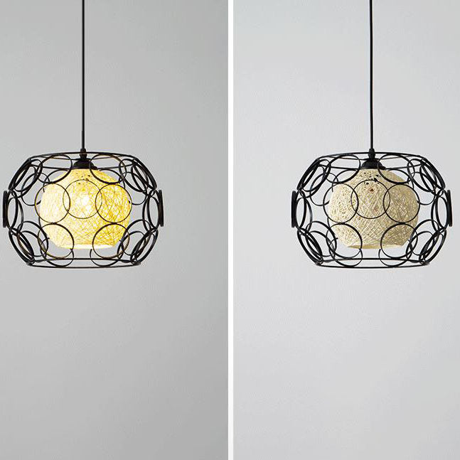 Frendorf | HempGlow Kreative Pendelleuchte aus Hanfgeflecht | Modernes Design | Einzigartiger Lichtakzent | Hängeleuchte für Zuhause