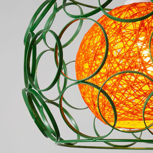 Frendorf | HempGlow Kreative Pendelleuchte aus Hanfgeflecht | Modernes Design | Einzigartiger Lichtakzent | Hängeleuchte für Zuhause