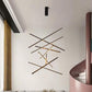 Frendorf | GeoLuma Nordic LED Kronleuchter | Geometrisches Linien-Design aus Eisen & Aluminium | 3-9 Flammen | Modern & Energieeffizient