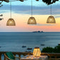 Frendorf | RustiCage Solar Hängelampe | Eisen- und Rattandesign | Wetterfest | LED Beleuchtung | Für Terrasse & Garten
