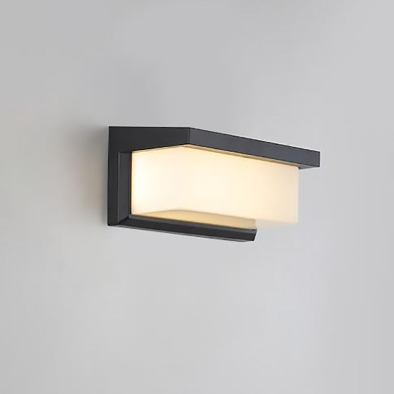 Modern Minimalist Solar Rechteck PC LED Außen Wandleuchte Lampe Für Außenpatio