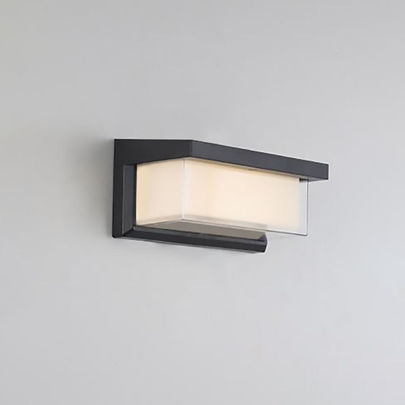 Modern Minimalist Solar Rechteck PC LED Außen Wandleuchte Lampe Für Außenpatio
