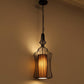 industrielle Käfig Eisen Stoff 1-Licht Pendelleuchte für das Wohnzimmer