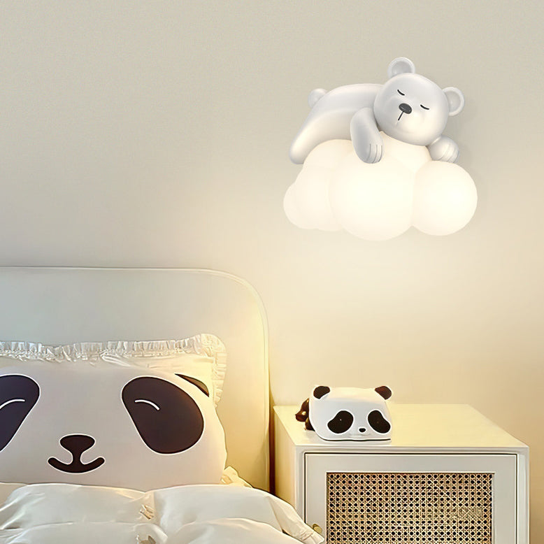 Frendorf | CuddleBright LED Wandleuchte für Kinder | Dimmbare Helligkeit | Bär & Hase Design | Nordic Stil