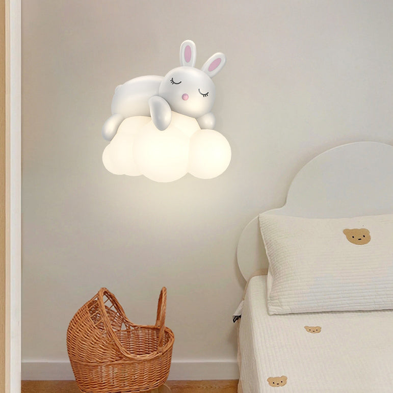 Frendorf | CuddleBright LED Wandleuchte für Kinder | Dimmbare Helligkeit | Bär & Hase Design | Nordic Stil