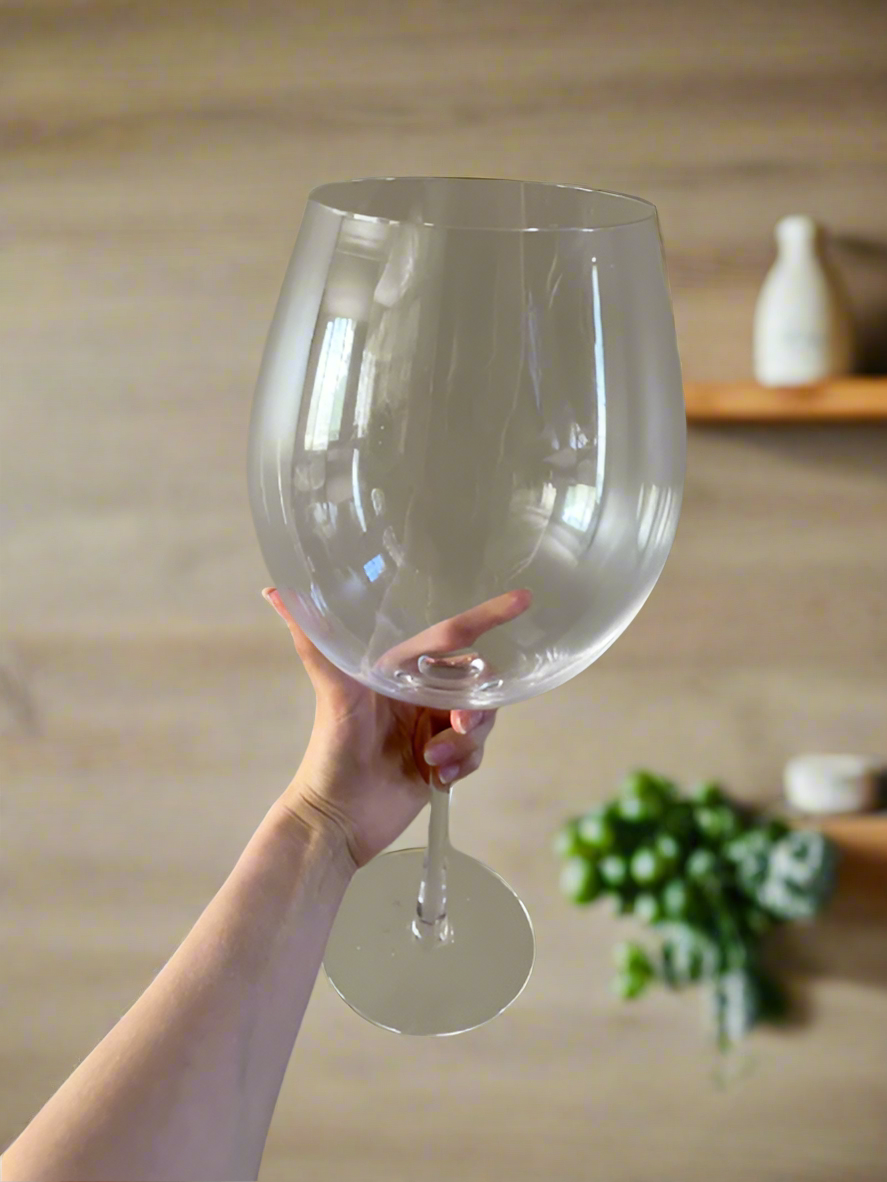 Frendorf | Riesige 106 Oz Weinglas und Bierkrug-Kombo - 3000ML Extra Großes Kristallglas für Partys, Hochzeiten und Feiern