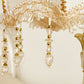 Frendorf | Vasora Europäische Tischlampe | Traditionelles Design | Vase aus Harz | Stoffschirm | Schlafzimmerbeleuchtung