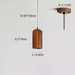 Frendorf | LumeWood Zylinder Pendelleuchte | Kleines Holzdesign | 1-Licht | Minimalistisches Design | Für Zuhause und Büro