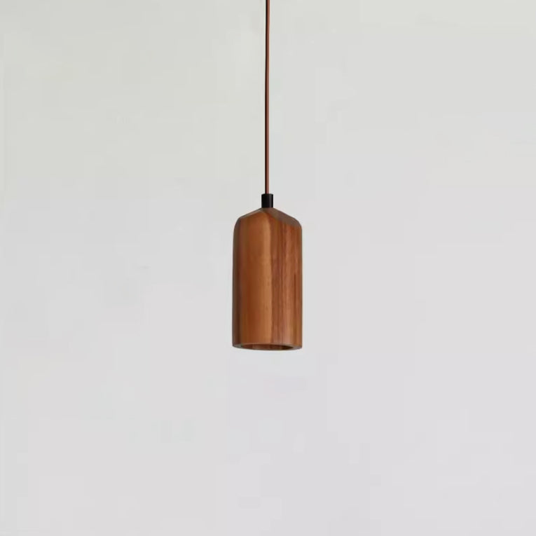 Frendorf | LumeWood Zylinder Pendelleuchte | Kleines Holzdesign | 1-Licht | Minimalistisches Design | Für Zuhause und Büro