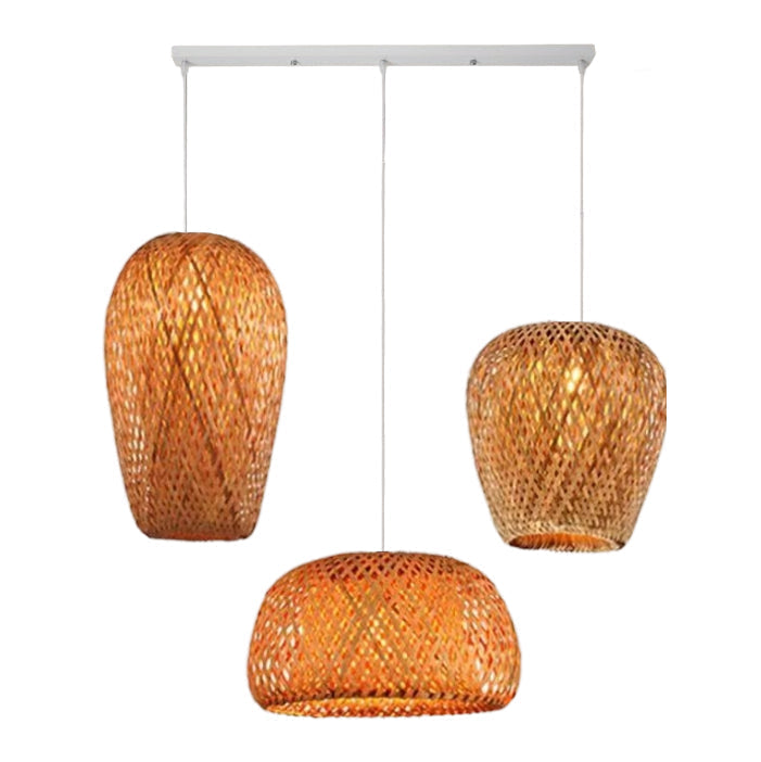 Frendorf | BambooHaven Hängeleuchte | Rustikaler Stil | Handgefertigt | Umweltfreundliche Bambuslampe | Dekorative Pendelleuchte