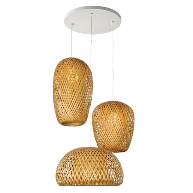 Frendorf | BambooHaven Hängeleuchte | Rustikaler Stil | Handgefertigt | Umweltfreundliche Bambuslampe | Dekorative Pendelleuchte