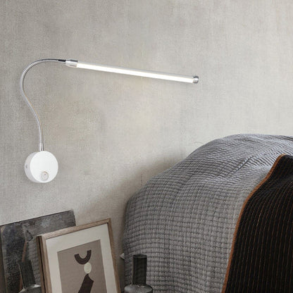 Moderne Schlichtheit Aluminium PC Streifen LED Wand Sconces Lampe Für Nachttisch