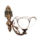 Frendorf | Blau/Beige Blumen Shade Wandleuchte Licht Buntglas 1 Kopf Wandmontage Licht in Antik Messing