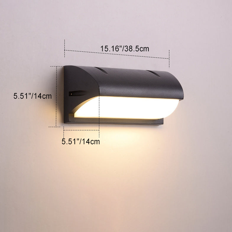 Frendorf | Zynistra AquaGlow Außenwandleuchte | Geometrisches Design | Wasserdicht | LED mit Sensor