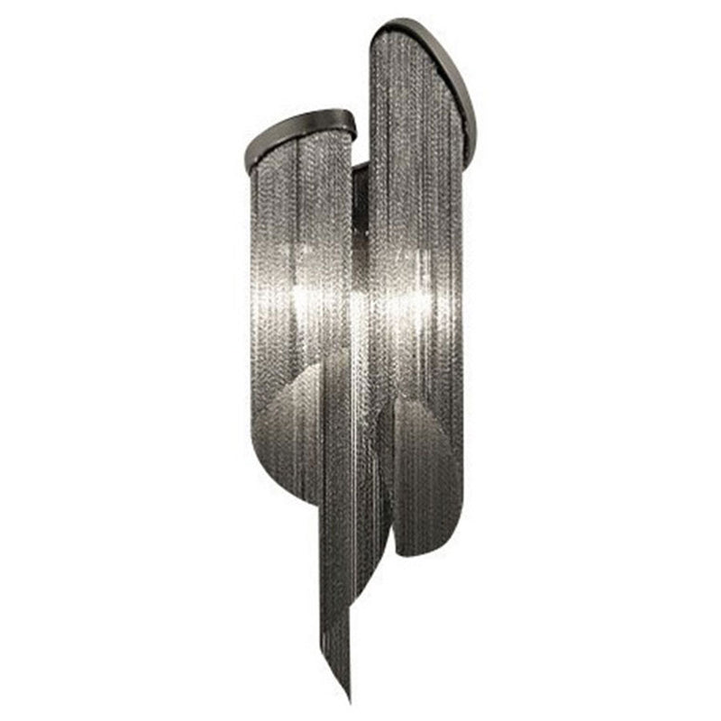 Frendorf | 2 Köpfe Wohnzimmer Wandleuchte Einfache schwarze Wandbeleuchtungsideen mit Quast Aluminiumschirm
