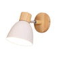 Frendorf | 1 Licht Korridor Wandlamp Fixture Macaron Houten Wand Gemonteerde Lamp met Koepel Aluminium Schaduw