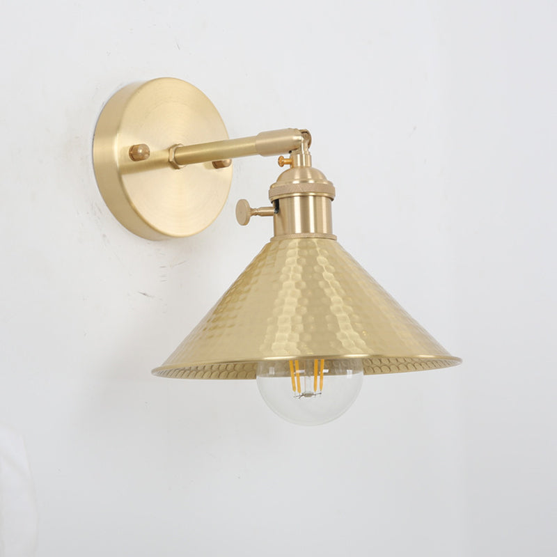 Frendorf | 1 Licht Kegel Wandverlichting Ideeën Industriële Messing Metalen Wandgemonteerde Lamp voor Nachtkastje