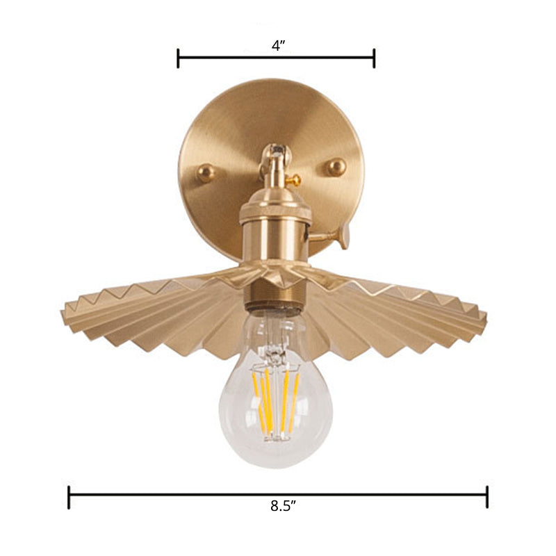 Frendorf | 1 Licht Kegel Wandverlichting Ideeën Industriële Messing Metalen Wandgemonteerde Lamp voor Nachtkastje