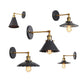 Frendorf | Metalen rechte arm wandverlichting armatuur fabriek 1 gloeilamp eetkamer wandlamp in zwart en messing