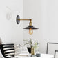 Frendorf | Metalen rechte arm wandverlichting armatuur fabriek 1 gloeilamp eetkamer wandlamp in zwart en messing