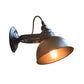 Frendorf | 1-Head Wandlamp Scone Boerderij Kom Shade Metalen Wandverlichting met Verstelbare Handgreep in Zwart