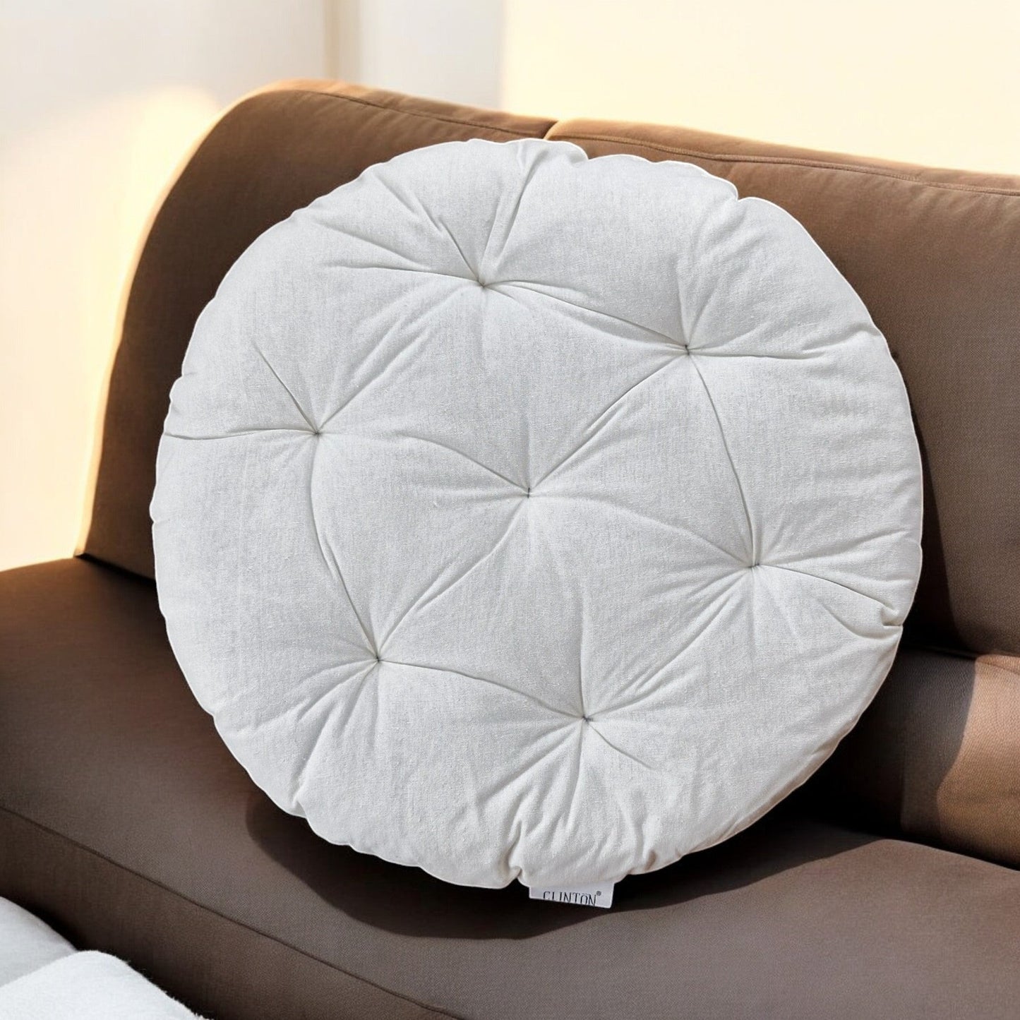 Frendorf | Solid Circular Chair Pad 40x5cm - Bequemes Baumwollkissen für stilvolle und unterstützende Sitzgelegenheiten