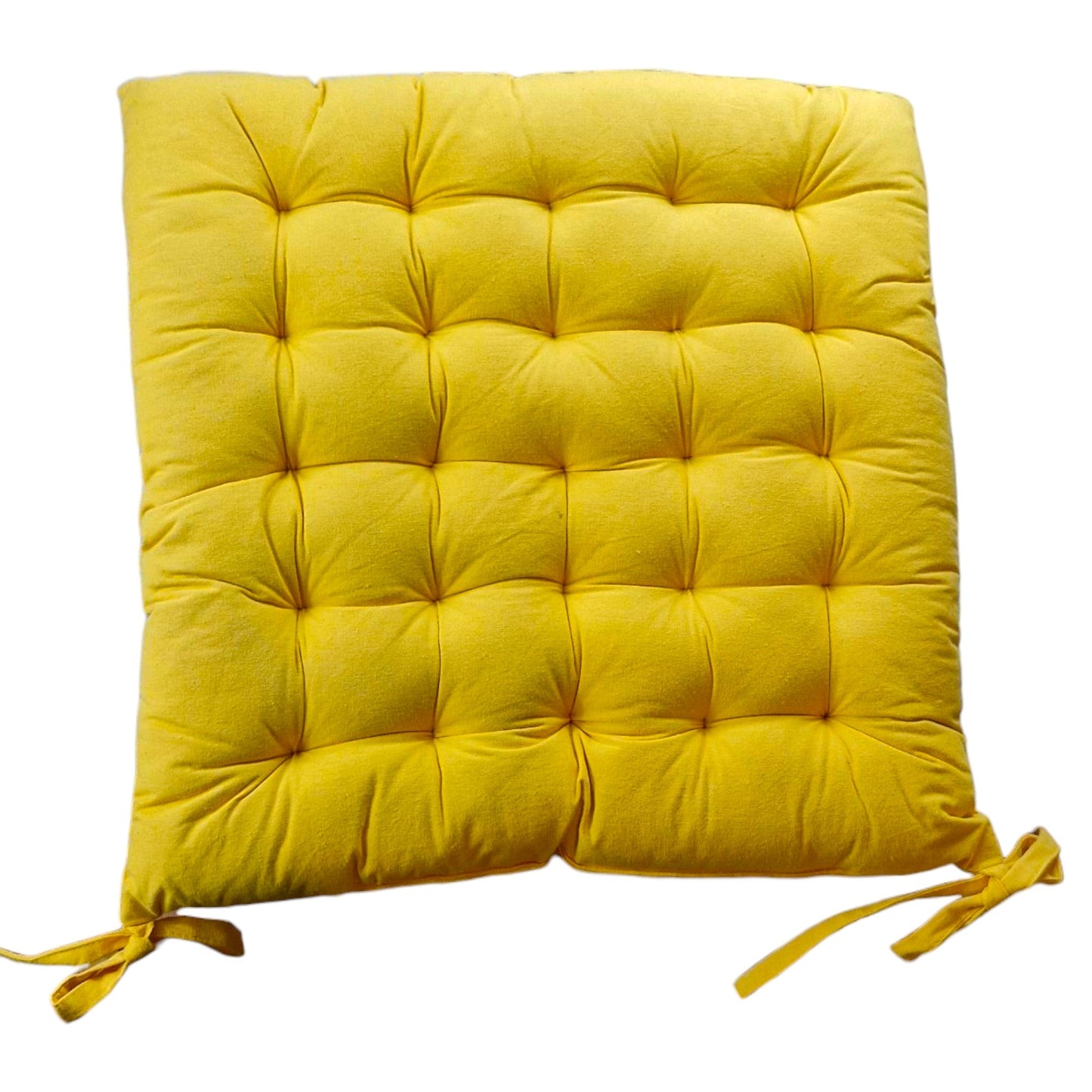Frendorf | Luxuriöses solides quadratisches Stuhlkissen 40x40x5cm - 100% Baumwolle Kissen für Komfort und Stil