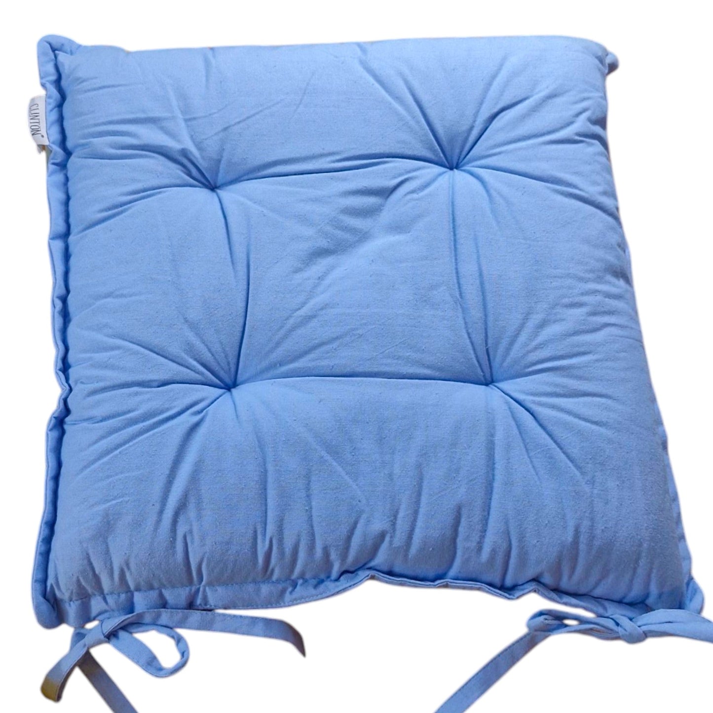 Frendorf | Basic Stuhlkissen 40x40x5cm 100% Baumwolle - Weiches und Bequemes Sitzkissen für Esszimmerstühle und Bürostühle - Maschinenwaschbar