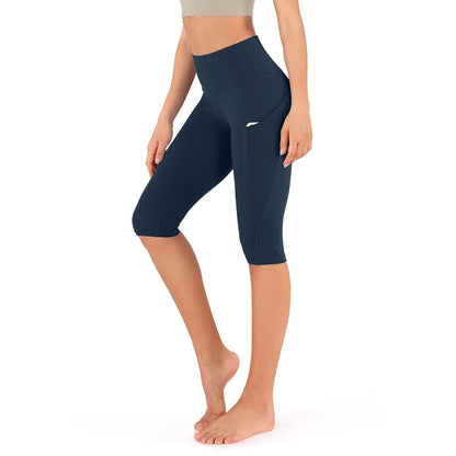 Frendorf | Damen Capri Baumwollhosen Leggings mit Taschen