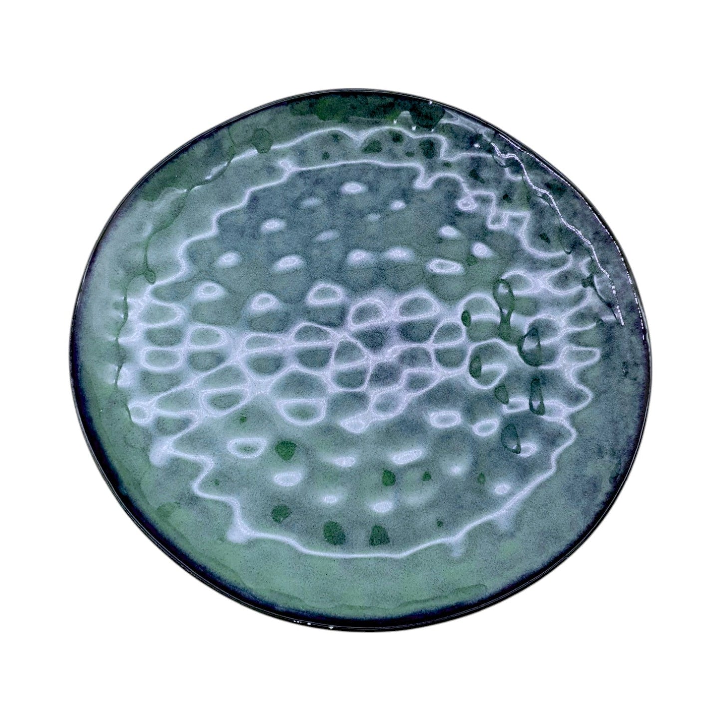Frendorf | 21,5 cm Wasserfallplatte Blau - Stylische Keramikplatte mit Wasserfall-Design - Perfekt zum Servieren von Vorspeisen, kleinen Gerichten oder Desserts - Fügt Ihrer Geschirrkollektion einen frischen und eleganten Touch hinzu