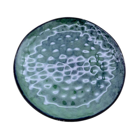 Frendorf | 21,5 cm Wasserfallplatte Blau - Stylische Keramikplatte mit Wasserfall-Design - Perfekt zum Servieren von Vorspeisen, kleinen Gerichten oder Desserts - Fügt Ihrer Geschirrkollektion einen frischen und eleganten Touch hinzu