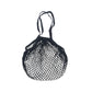 Frendorf | 35X36CM Langer Griff 1.5x25cm Schwarze Baumwolle Netz Tasche Einkaufs Beutel