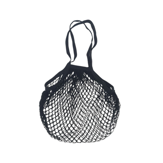 Frendorf | 35X36CM Langer Griff 1.5x25cm Schwarze Baumwolle Netz Tasche Einkaufs Beutel
