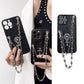 Frendorf | Multi-Chain Chrome Heart Full Wrap Schutz Crossbody Kettenetui für iPhone