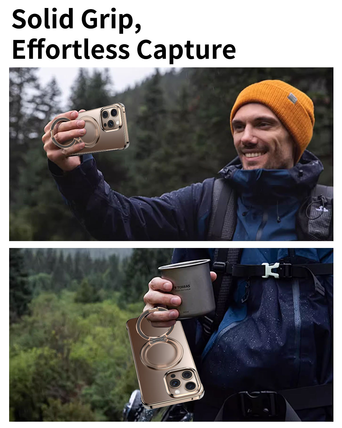 Frendorf | 1:1 Original Metallfreies Handyhülle Mit Halter Saugnapf Drehbarem Drehpunkt Für iPhone