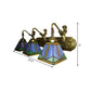 Frendorf | Trapezium Wandmontage Lamp Fixture Tiffany Brons Snijglas Wandverlichting met Zeemeerminarm