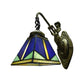 Frendorf | Trapezium Wandmontage Lamp Fixture Tiffany Brons Snijglas Wandverlichting met Zeemeerminarm