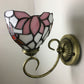 Frendorf | 1 Lamp Wandlamp Sconces Victoriaanse Kom Geel Glas Juffer Patroon Wandverlichting in Messing