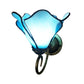 Metall Messing Wandlampe Gewunden Arm 1-Licht Tiffany Wandhängelampe mit geometrisch geschnittenem Glasschirm
